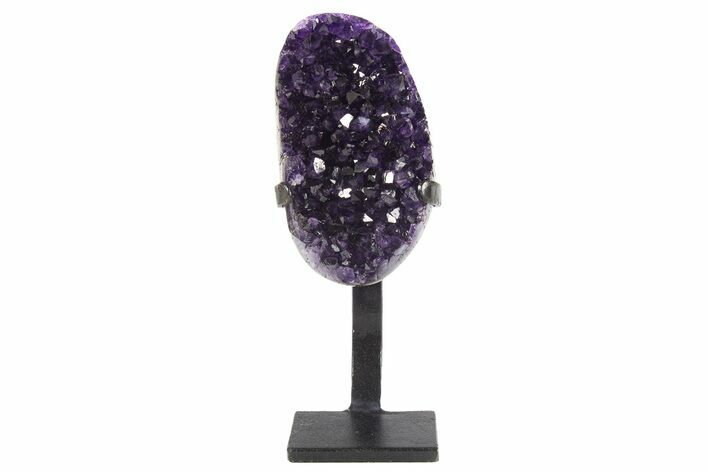 Amethyst Geode With Metal Stand - Uruguay #306946